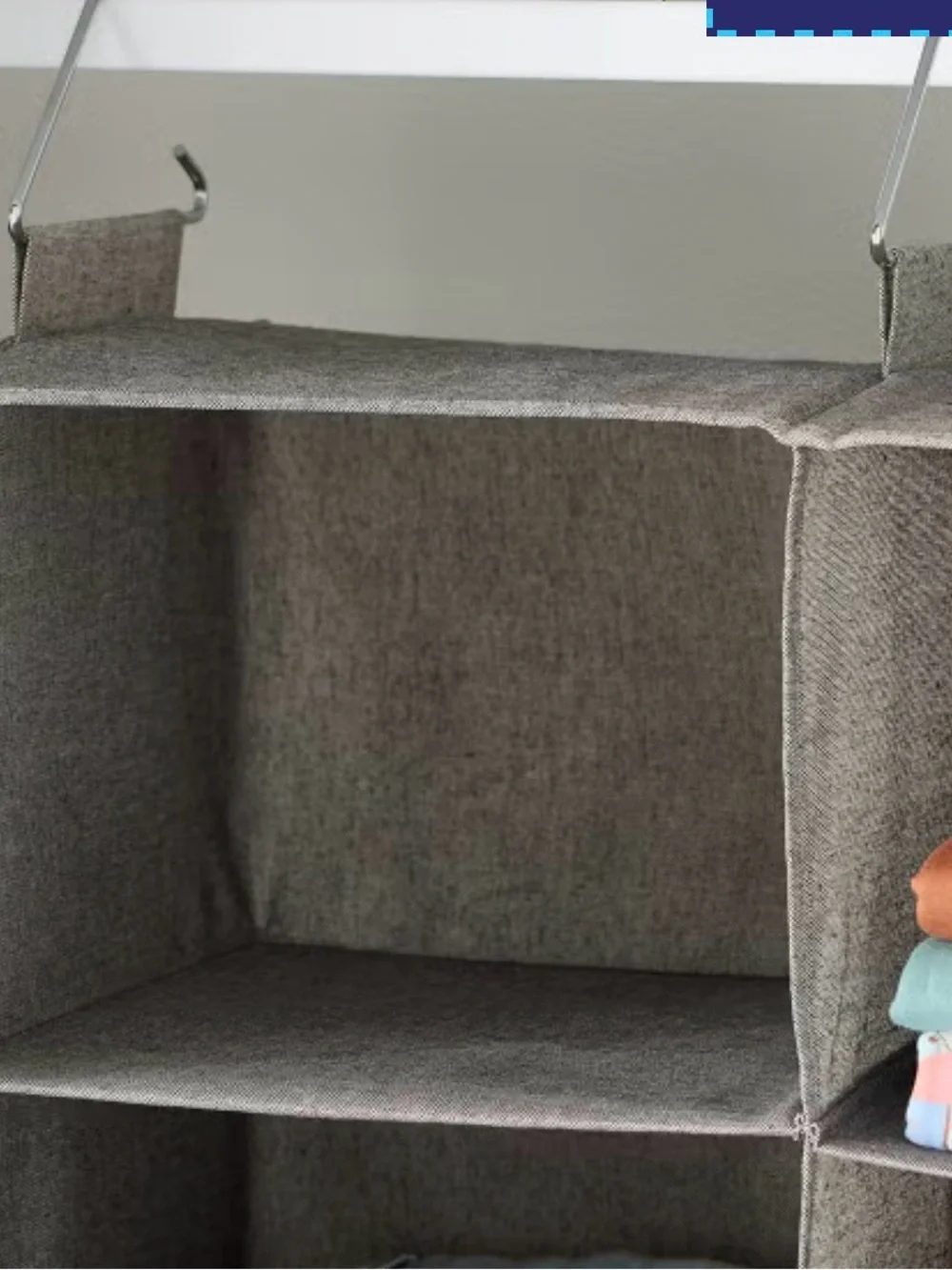 The Container Store Foldable Fabric Storage Cubes Set of 4 Gray